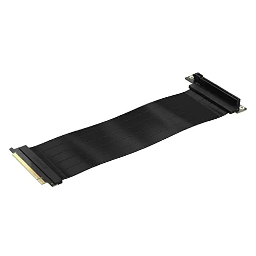 Corsair Premium PCIe 4.0 x16 Verlängerungskabel 300 mm - Adapter für PCIe 4.0 mit 90° Stecker, ideal für vertikale GPU-Installationen und bietet bis zu 64 GB/s Bandbreite.