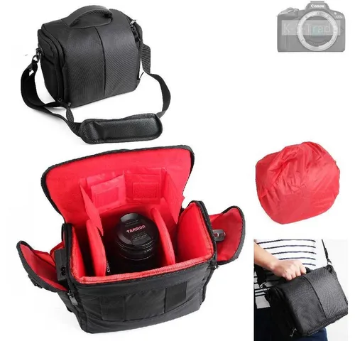 K-S-Trade Kameratasche für Canon EOS R50 - Kameratasche für Canon EOS R50 mit viel Platz für Zubehör. Robuste Bauweise mit gepolstertem Schaumstoff schützt Ihre Kamera optimal. Ideal für Fotografie unterwegs.