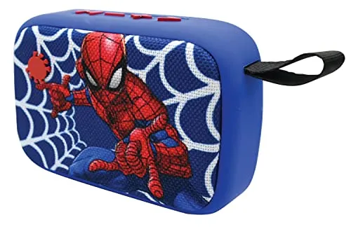 Lexibook Marvel Spider-Man Tragbarer Bluetooth-Lautsprecher - Tragbarer Bluetooth-Lautsprecher im Spiderman-Design, ideal für unterwegs. Mit USB- und TF-Kartenanschluss, TWS-Funktion für Stereo-Sound und wiederaufladbarem Akku.