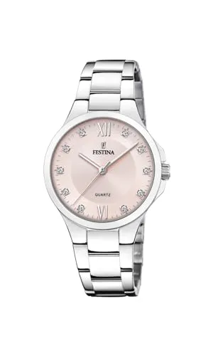 Festina Quarz Damen Mademoiselle F20582/2 - Elegante Uhr in Roségold und Silber - Damenuhren: Festina Quarz Mademoiselle mit stilvollem roségoldfarbenem Zifferblatt und robustem Edelstahlarmband - perfekt für jeden Anlass.