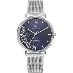 Girl Only Mademoiselle Damen Armbanduhr UGO695353 - Silber Edelstahl mit Glitzersteinen - Elegante Damen Analog-Quarzuhr mit silbernem Edelstahlarmband, funkelnden Glitzersteinen und blauem Zifferblatt. Ideal für modische Akzente im Alltag.