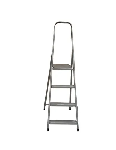 VaGo Haushaltsleiter 4 Stufen – Klappleiter Stehleiter aus Stahl - Praktische Mehrzweckleiter mit 4 Stufen, Höhe 135 cm und einer Tragfähigkeit von 125 kg, ideal für Haushalt und Garten.