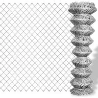 Verzinkter Maschendrahtzaun 25 x 1 m - Dekorativer Zaun aus robustem, verzinktem Stahldraht, wetterfest und korrosionsbeständig, schützt effektiv vor unerwünschten Eindringlingen.