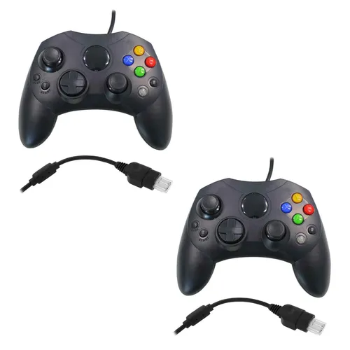 Xbox Classic Controller 1. Gen. - 2er Set - Controller für Xbox Classic, ergonomisches Design, verkabelt, 1,5 m Kabellänge, perfekt für nostalgische Gaming-Abende mit Freunden.