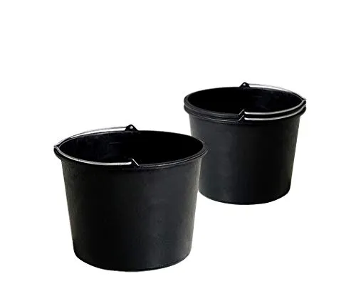 BigDean 3X Baueimer 20 Liter Eimer Literskala Metallhenkel Zementeimer Putzeimer Mörteleimer