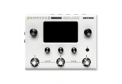 Hotone Ampero II Stomp - Hochwertiges Effektgerät mit 400+ Effekten, 87 Amp-Modellen und 4-Zoll Touchscreen für kreative Klanggestaltung