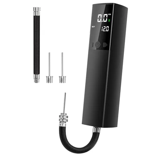 Kizplays Elektrische Ballpumpe - Intelligente Luftpumpe mit präzisem Manometer und digitalem LCD-Display, ideal für Fußball, Basketball und Volleyball. Schnelles Aufpumpen in nur 1-2 Minuten und automatische Stoppfunktion für perfekten Druck.