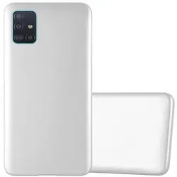 Cadorabo Schutzhülle für Samsung Galaxy A71 4G Hülle in Silber Handyhülle TPU Silikon Etui Cover Case