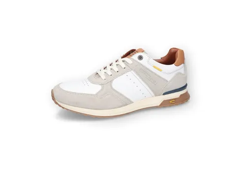 camel active Schnürschuh aus Leder in Braun-Weiß, Größe 41 - Sneaker aus hochwertigem Leder mit Logoprägung, ideal für einen lässigen Look und hohen Tragekomfort.