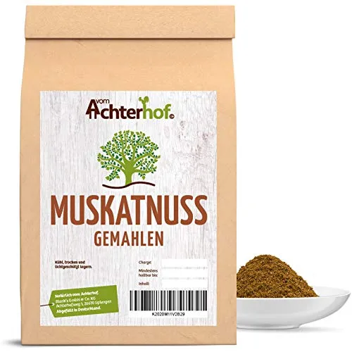 Muskatnuss gemahlen Premium Qualität natürlich vom-Achterhof Muskat gerieben 100 g