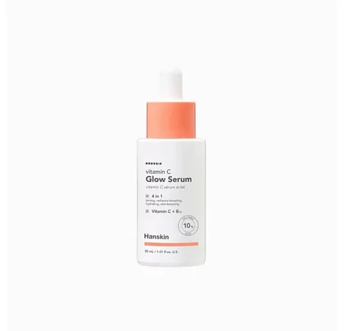 Hanskin Gesichtsserum - Vitamin C Glow Serum - Serum für strahlende Haut, reich an Vitamin C und E, das die Haut aufhellt und vor Umwelteinflüssen schützt. Ideal für einen ebenmäßigen Teint und tägliche Anwendung.