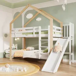 Flieks Etagenbett mit Rausfallschutz und Rutsche