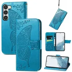 Hülle kompatibel mit Samsung Galaxy S23 Kunstleder Handyhülle - Handy Case Blau
