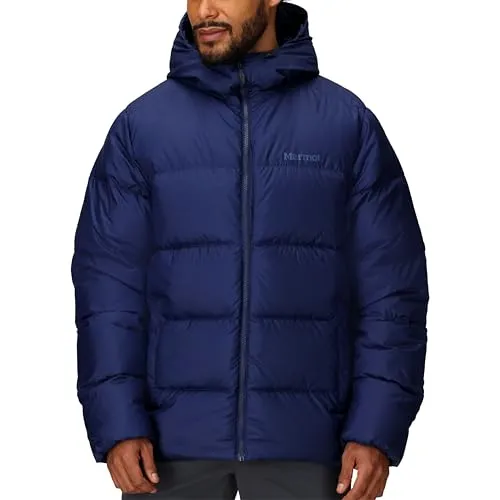 Marmot Guides Down Hoody 2025 - Herren Daunenjacke in navyblau, Größe XL - Wärmender Daunen-Hoody für Abenteuer und Alltag. Mit 80 % recycelter Daune und innovativen pflanzenbasierten Fasern bietet er Leichtigkeit und Wärme. Ideal für kalte Tage im Freien oder auf dem Weg zur Arbeit.