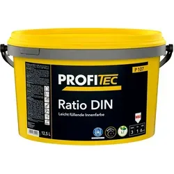 PROFITEC P107 Ratio DIN 12,5L - Hochwertige Innenfarbe für Renovierungs- und Neuanstriche, emissionsminimiert und geruchsarm, ideal für alle Untergründe im Innenbereich.
