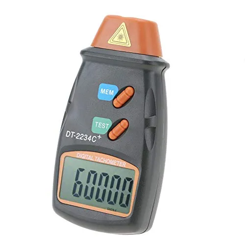 Digitaler Drehzahlmesser, DT-2234C + Berührungsloser digitaler LCD-Fototachometer Mini RPM Tester Meter Klare LCD-Anzeige, hohe Messgenauigkeit