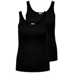ONLY CARMAKOMA Tanktop CARTIME TANK TOP 2 PACK (Packung, 2-tlg) schwarz L (50/52)
