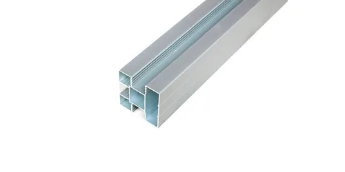 Woodstore24 Zaunpfosten Zaunpfosten / Pfosten für WPC Zaun Alu silber eloxiert 68 x 68 mm