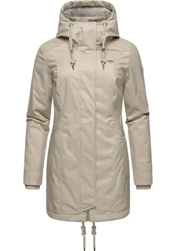 Ragwear Damen Mantel Tunned YOUMODO Bone23 - Warme Winterjacke mit Kapuze - Funktionsjacken: Eleganter Wintermantel mit weichem Teddyfell-Futter, 100% vegan, wind- und kältegeschützt - das perfekte Lieblingsteil für kalte Tage!