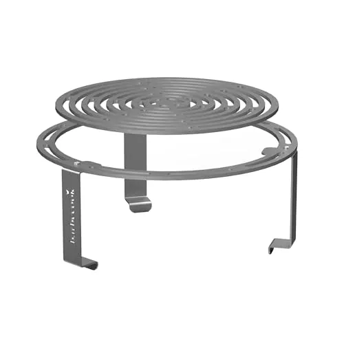 Barbecook erhöhter Grill 36cm Dynamic Centre, Grillzubehör, 6mm Dicker Karbonstahl, Grau