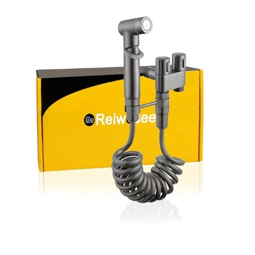 Bidet Handbrause, Bidet Einsatz für Toilette, Toilet Bidet Sprayer Kit, Handbrause für Waschbecken, Feminine Hygiene, Intimdusche, Shower Sprayer for Pet, mit 2 m Chrom-Schlauch und Doppelsteuerventil