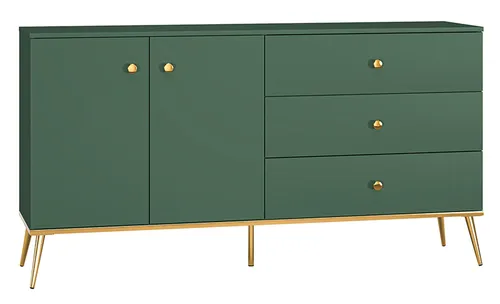 Sideboard Kommode 160x40x85cm dunkelgrün 116472711 in gold von Feldmann-Wohnen