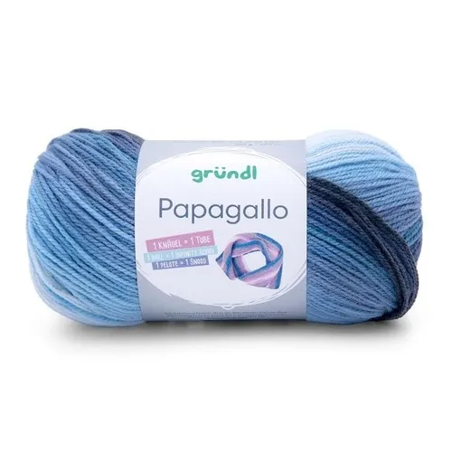 Gründl Wolle Papagallo 100 g meeresblau in blau von Gründl