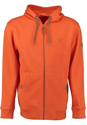 TOM COLLINS Herren Sweatjacke Zip-Jacke Pullover mit Kapuze und Kängurutaschen Zawul, Größe:XL, Farbe:orange