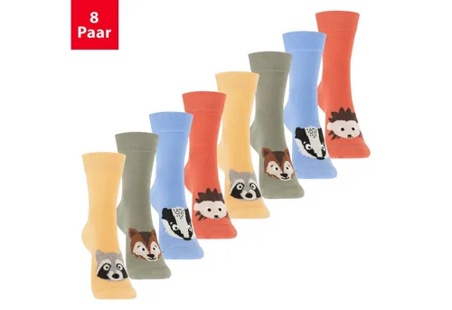 Footstar Kurzsocken Kinder Socken (8 Paar) für Mädchen & Jungen bunt