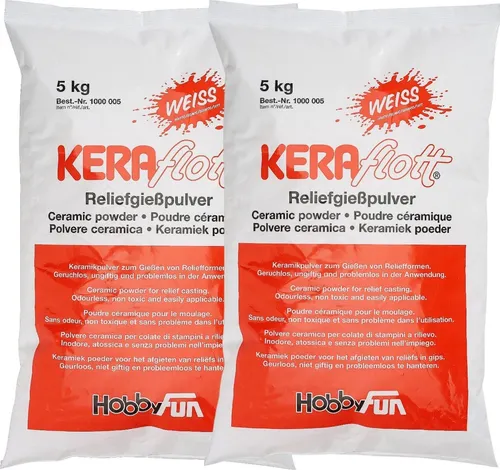 KERAflott Reliefgießpulver weiß 10 kg Sack von HobbyFun