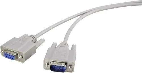 Renkforce Seriell Verlängerungskabel [1x D-SUB-Stecker 9pol. - 1x D-SUB-Buchse 9pol.] 10.00m Beige