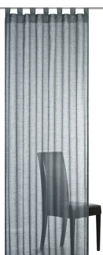 ELBERSDRUCKE Vorhang Schlaufenschal mit Kräuselband Effecto anthrazit 255x140cm (1 St), Schlaufen, halbtransparent, Polyester, LxB: 255x140 cm, einfarbig, modern