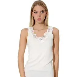 Cotton Prime® Unterhemd mit Spitze in angenehmer Baumwollqualität weiß 40-42