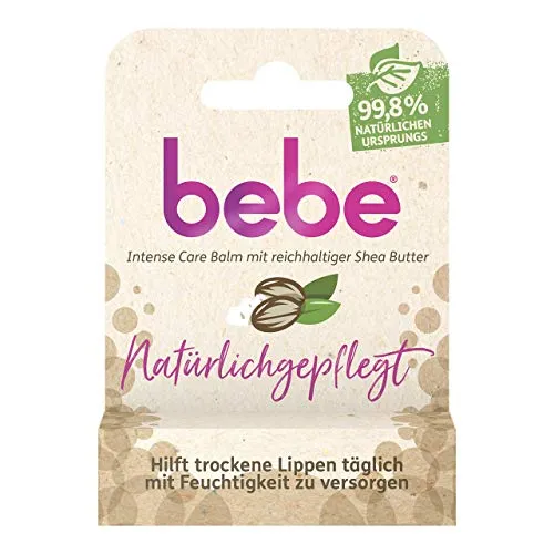 bebe Natürlichgepflegt Intense Care Balm, Lippenpflege Stift, 4.9 g