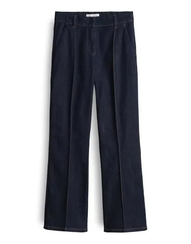 OPUS PANTS Damen Jeans | LUANE Kick Flared Jeans mit Komfortbund Mid Rise Dark Rinsed Blue, 44
