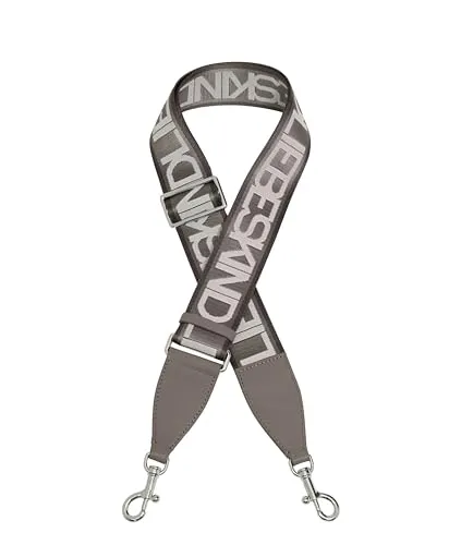 Liebeskind Berlin Women's Fancy Sporty Logo Webbing Wood Shoulder Strap - Damen-Schultertaschen, kurzer Tragegurt mit Panzerketten-Design und Karabinern für individuelle Taschen-Highlights.