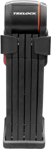TRELOCK FS 380/100 TRIGO Faltschloss - Fahrradschlösser mit Sicherheitsstufe 9, 100 cm lang und praktischem X-Press-Halter für einfaches Befestigen und Tracking mit AirTag.