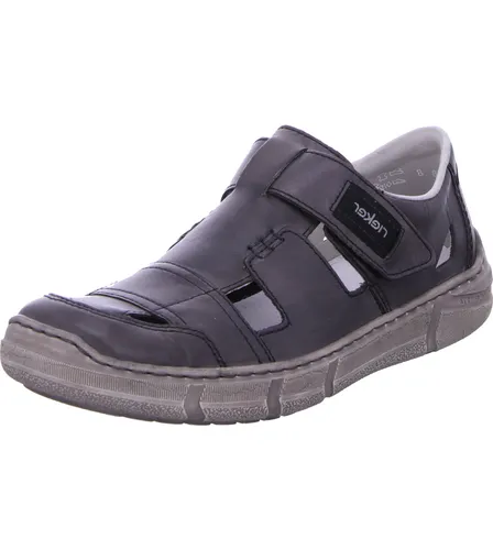 Rieker Herren Halbschuhe 04050 - Slipper & Mokassins für Herren, mit flachem Absatz und praktischem Klettverschluss für hohen Tragekomfort und einfaches An- und Ausziehen.
