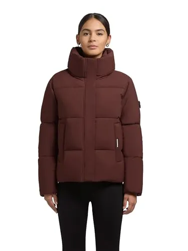 khujo Damen Steppjacke warme Winterjacke mit hohem Kragen Rinja2 Matt Moscato Red Gr. XXL