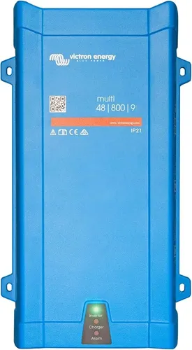 Victron MultiPlus 12/500/20-16 Wechselrichter - Wechselrichter mit 500W Dauerleistung, 20A Batterieladegerät und 16A Transferschalter. Ideal für unterbrechungsfreie Stromversorgung und netzgekoppelte Anlagen.