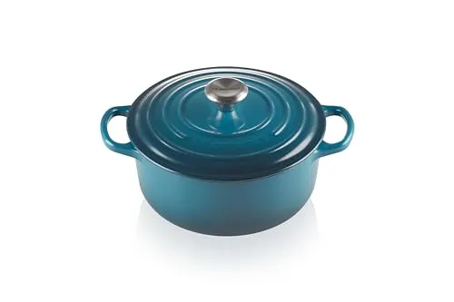 Le Creuset Signature Gusseisen-Bräter Ø 20 cm in türkis von Le Creuset