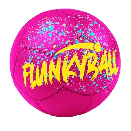 FLUNKYBALL Gomazing 15 cm Ball pink gelb – strapazierfähiger Spielball, Wurfspiele, Strand & Park – wasserfest & griffig