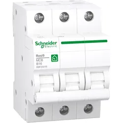 Schneider R9F23316 Leitungsschutzschalter 16A, 3-polig - Der Schneider R9F23316 Leitungsschutzschalter bietet zuverlässigen Schutz vor Überlast und Kurzschluss. Ideal für Wohngebäude, kompakte Bauweise und einfache Installation durch Schraubanschluss.
