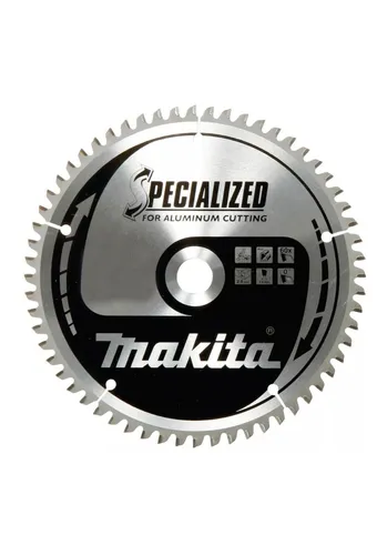 Makita Specialized Sägeblatt 190 x 30 mm, 60Z - Kreissägeblatt für präzise Schnitte in Aluminium, Kupfer und Laminat. Hervorragende Schneidleistung durch spezielles Zahnprofil, kompatibel mit Makita und anderen Geräten.
