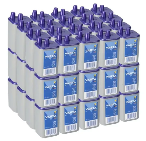 VARTA 60x Varta 430 4R25 Longlife 6V Batterie - 60x Varta 430 4R25 Longlife 6V – leistungsstarke und kompakte Batterie für den zuverlässigen Dauerbetrieb in Alarmanlagen und Arbeitsleuchten. Ideal für Anwendungen mit hohem Energiebedarf.