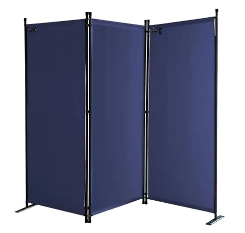 Quick Star Paravent 3tlg. 170x165cm Blau