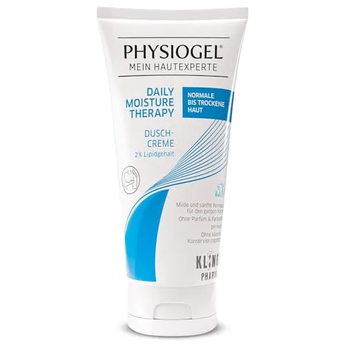 PHYSIOGEL Daily Moisture Therapy Dusch-Creme 150 ml - Duschgel für trockene Haut – Versorgt die Haut mit Feuchtigkeit und schützt sie vor Trockenheit, ideal für sanfte tägliche Reinigung.
