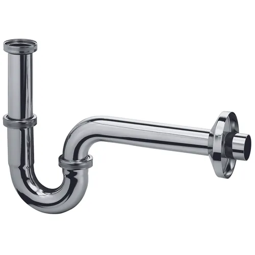 KLUDI Röhren-Geruchverschluss mit längerem Verstellrohr - Möbelzubehör für Badezimmer, hochwertiger chromfarbener Geruchverschluss ideal für optimale Hygiene und einfache Installation.