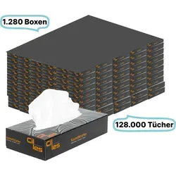 Blanc HYGIENIC Kosmetiktücher 2-lagig - 128.000 Tücher - Hygieneartikel, 100% Zellstoff, FSC-zertifiziert und ideal für Schulen, Büros und Gesundheitseinrichtungen. Praktische V-Falz-Entnahme für einfache Handhabung.