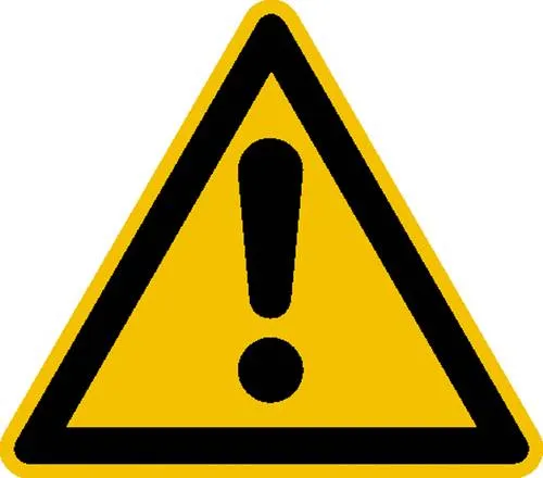 Warnschild Allgemeines Warnzeichen Folie selbstklebend 200mm ISO 7010 1St.